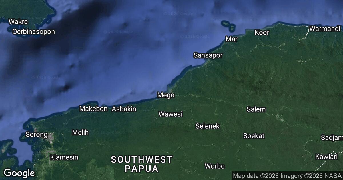 2400:afa0:1:2::4 Mega, Southwest Papua, 🇮🇩 Indonesia