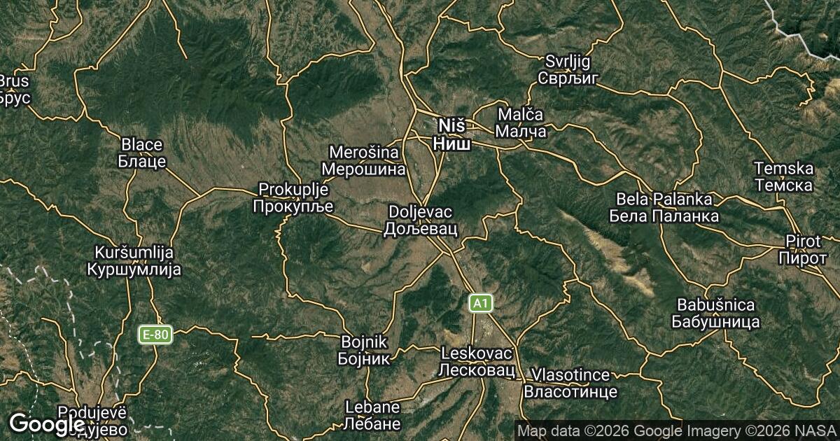 93.184.80.0 Doljevac, Central Serbia, 🇷🇸 Serbia